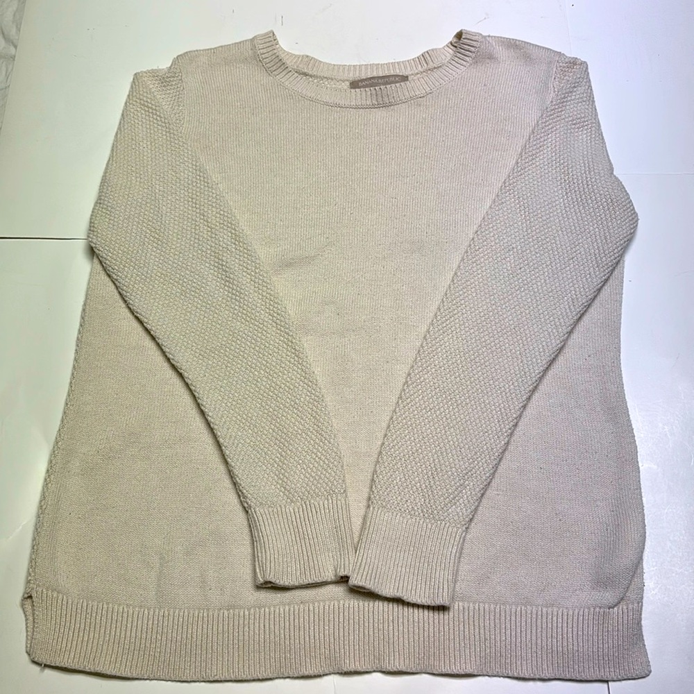 Banana Republic medium petite cream colored sweater